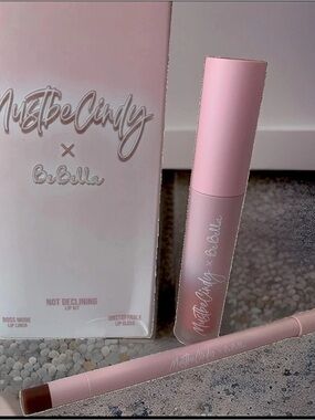 BeBella x Must Be Cindy Unstopable Blush Pink Lipgloss and Boss Taupe Lip Pencil